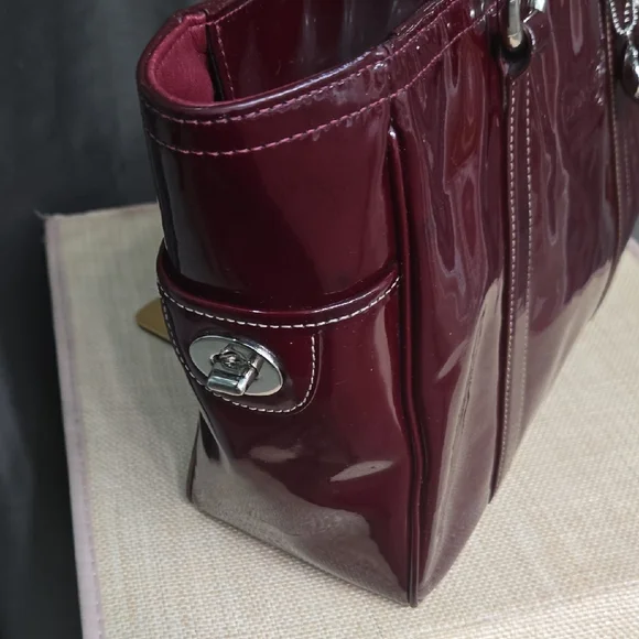 Coach East West Patent Leather Tote - Picture 4 of 14